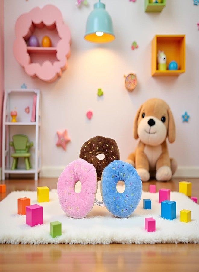 Mozff 3Pcs Colorful Pet Toy Donut-Shape Squeaky Squeaker Puppy Dog Pet Cat Kitten Sound Chews Toy Random Color Sturdy and Practical Simple and Sophisticated Design, Dog Squeak Toys - Image 4